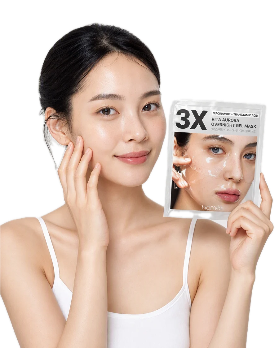 3X Vita Aurora Overnight Mask – Jel Gece Maskesi kullanan model