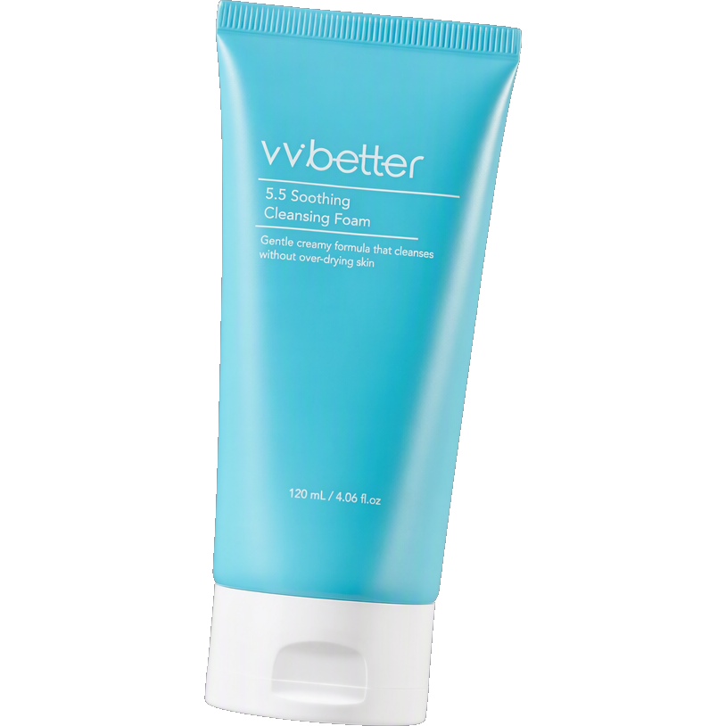 VVbetter 5.5 Soothing Cleansing Foam — beyaz stüdyo çekimi