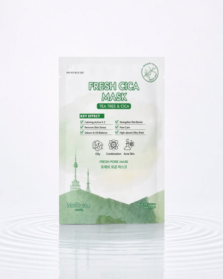 Fresh Cica Mask — su üstünde, yayılan halkalar