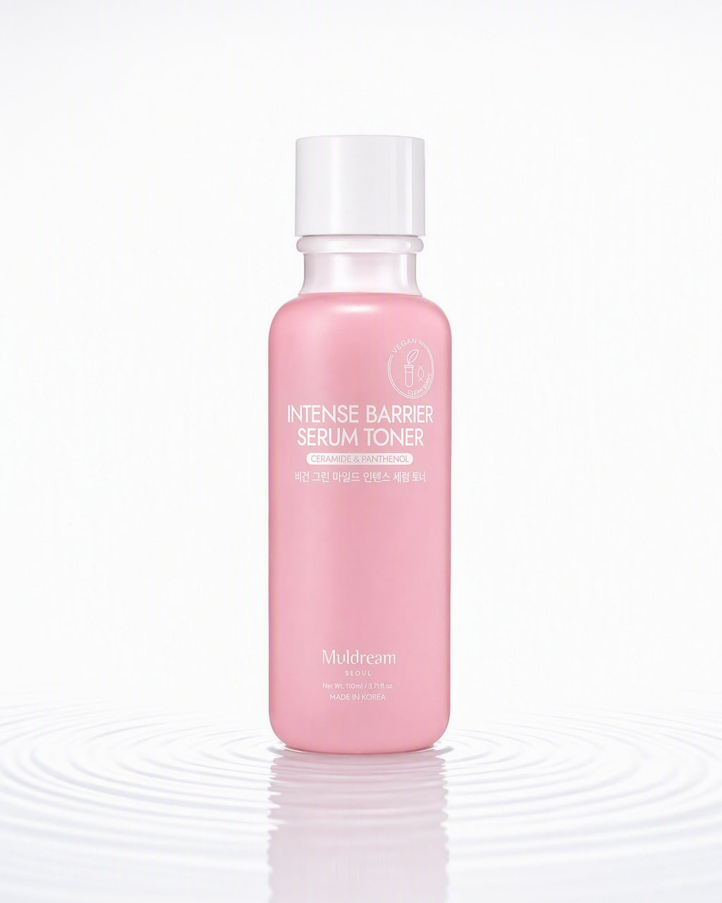 Intense Barrier Serum Toner — su üstünde, yayılan halkalar
