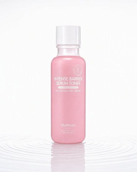 Intense Barrier Serum Toner — su üstünde, yayılan halkalar