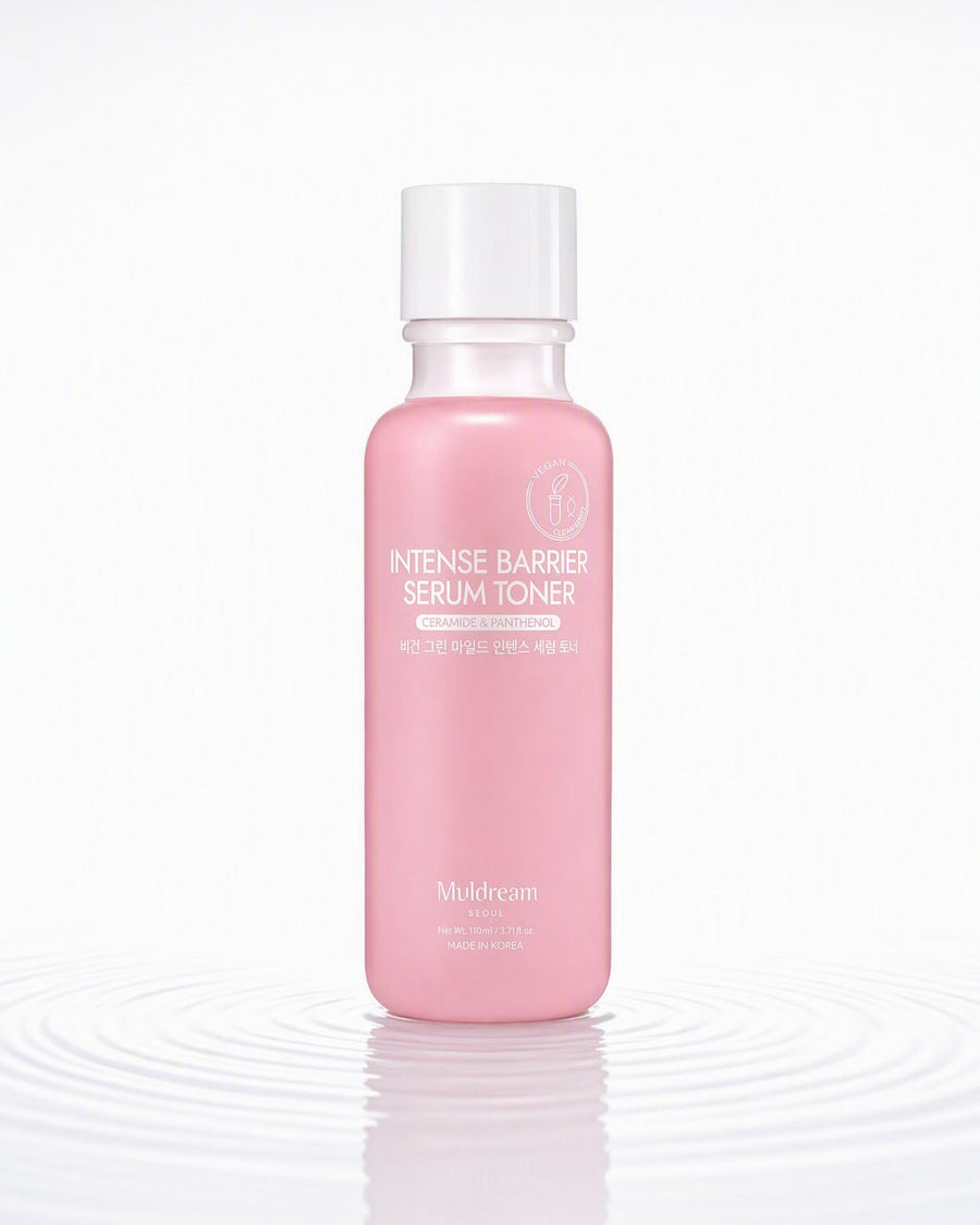 Intense Barrier Serum Toner — su üstünde, yayılan halkalar