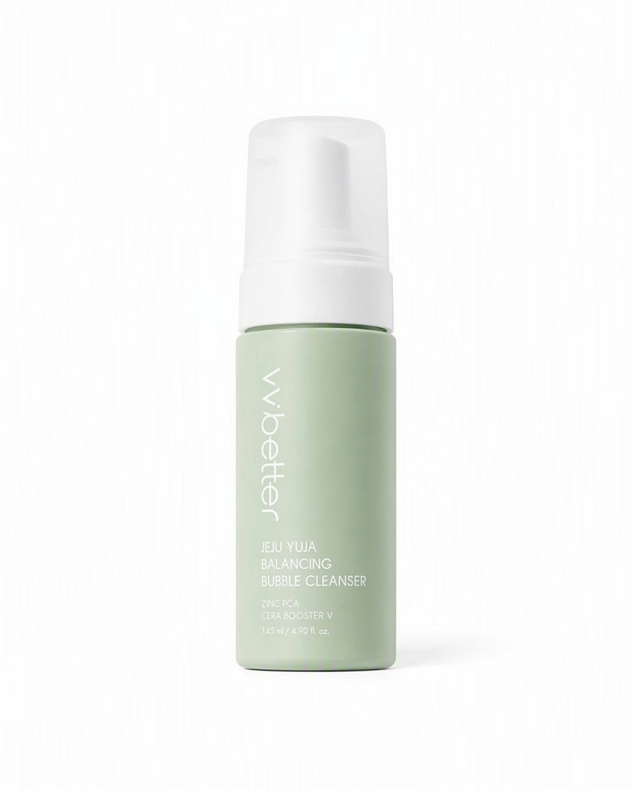 VVbetter Jeju Yuja Balancing Bubble Cleanser — beyaz stüdyo çekimi