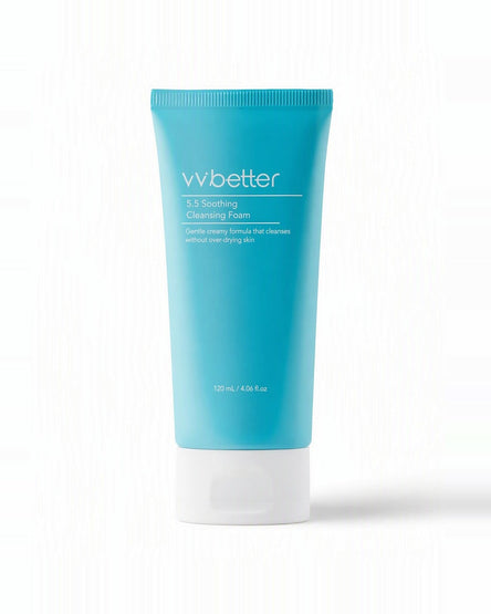 VVbetter 5.5 Soothing Cleansing Foam — beyaz stüdyo çekimi