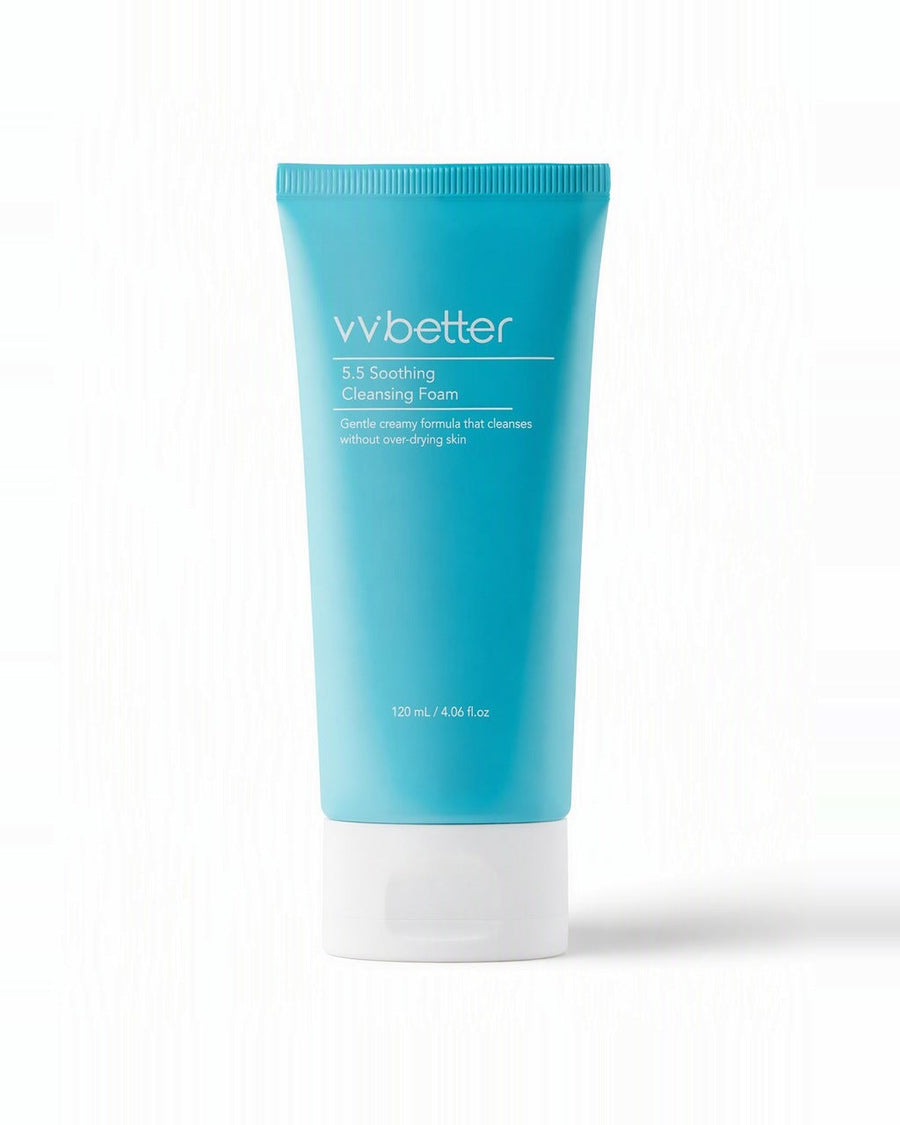 VVbetter 5.5 Soothing Cleansing Foam — beyaz stüdyo çekimi