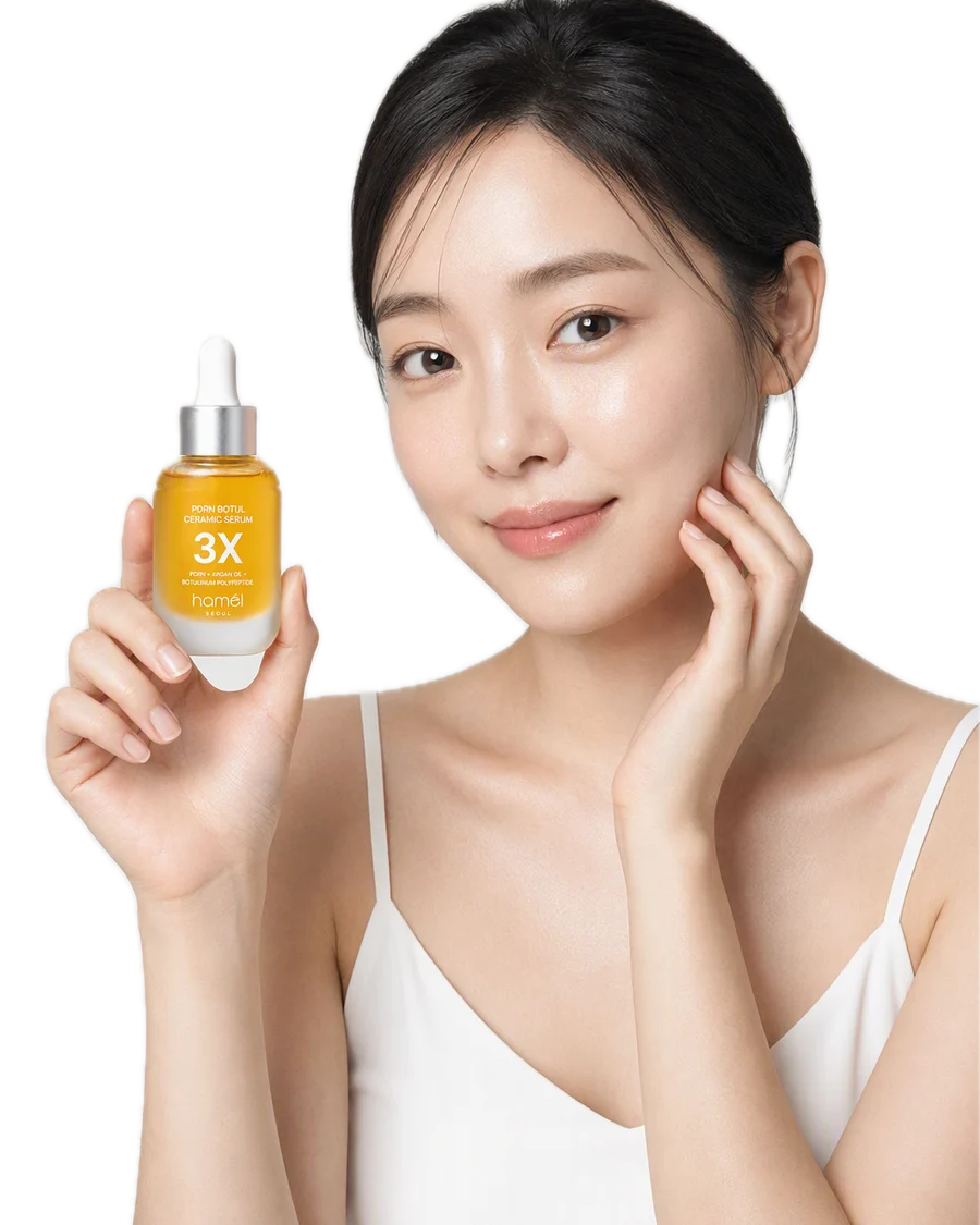 3X PDRN Botul Ceramic Serum – Sodyum DNA'lı Peptit Serumu 30 ml kullanan model