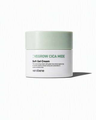 Vegrow Cica Mide Soft Gel Cream Nemlendirici Yatıştırıcı Vegan Yeşil Çay Özlü Jel Krem Kore 50ml