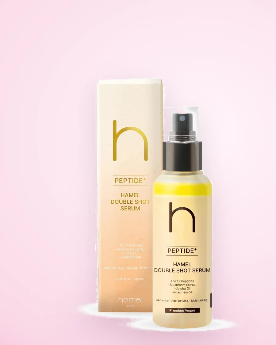 Double Shot 12GF Core Glow Mist Serum kullanan model