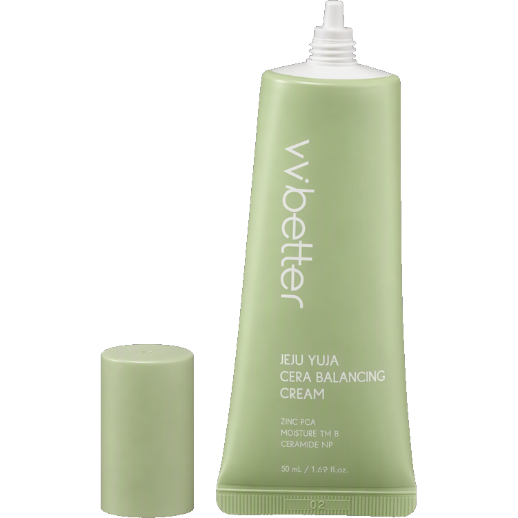 VVbetter Jeju Yuja Cera Balancing Cream — beyaz stüdyo çekimi